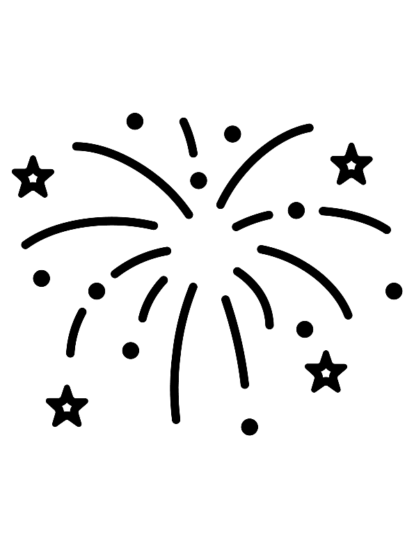 Kidsnfun Kleurplaat Vormen feestdagen oud en nieuw